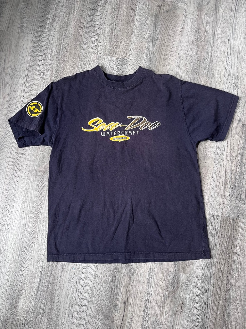 Sea Doo Seadoo T-Shirt Jetski bombardier blue short sleeve size medium cotton